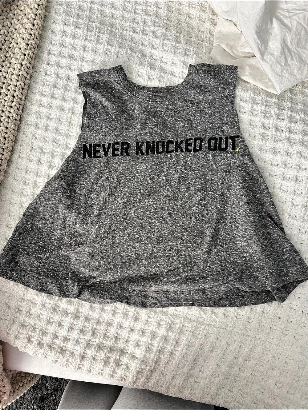 Spiritual Gangster x Kendall Toole never knocked out cropped flowy tank top